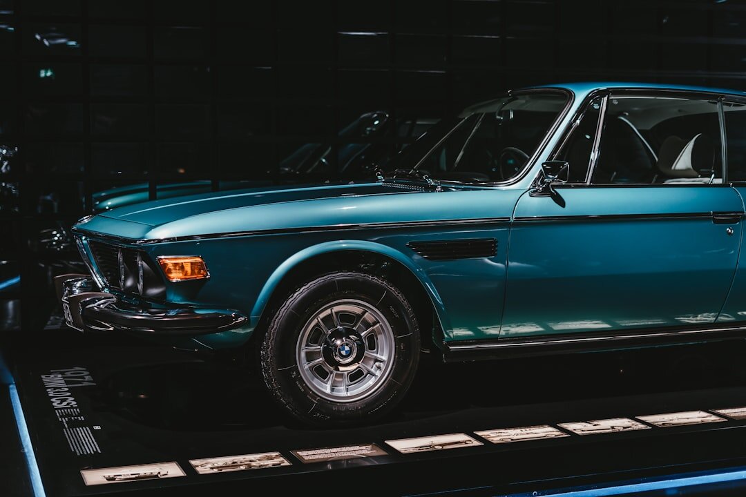 Precise 1970s German coupe automobile photographed in studio