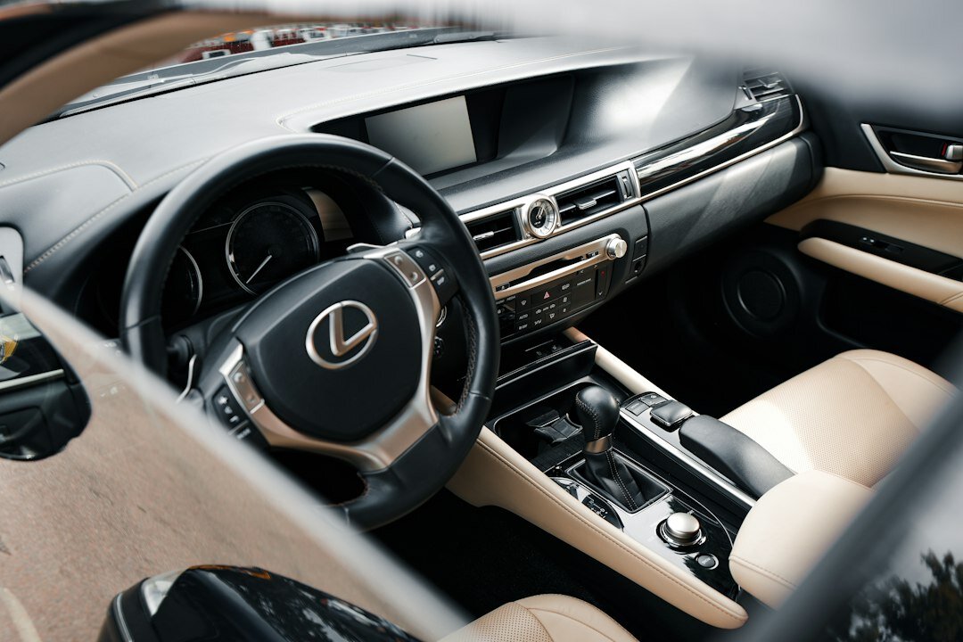luxury car interior details